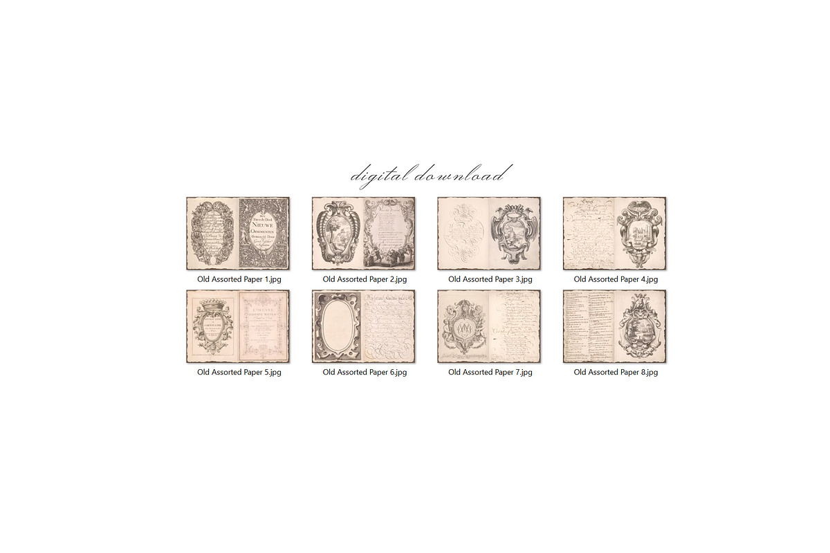Old Vintage Paper with Cartouches, a Decorative Illustration by Secret Helper (Photo 7 of 11)