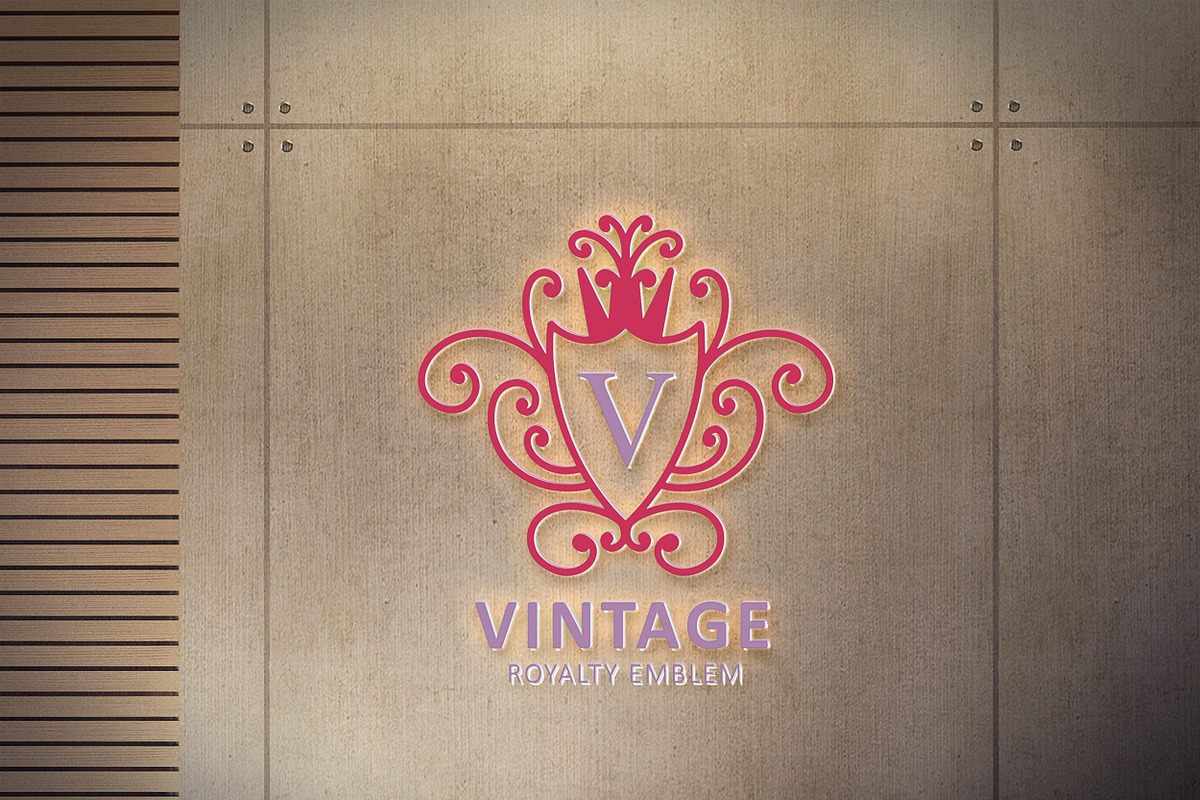 Vintage V Letter Logo, a Branding & Logo Template by essegraphic (Photo 4 of 4)