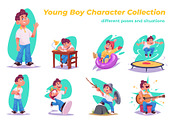 Young boy in different situations, a Person Illustration by VectorVision (Thumbnail 1 of 3)