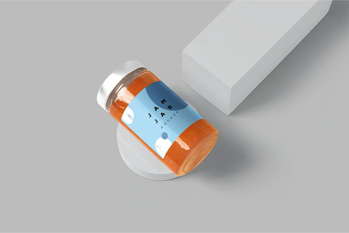 6 Jam Jar Mockups, a Product Mockup by megostudi0 (Photo 7 of 8)