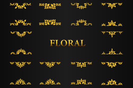 golden floral frame v6