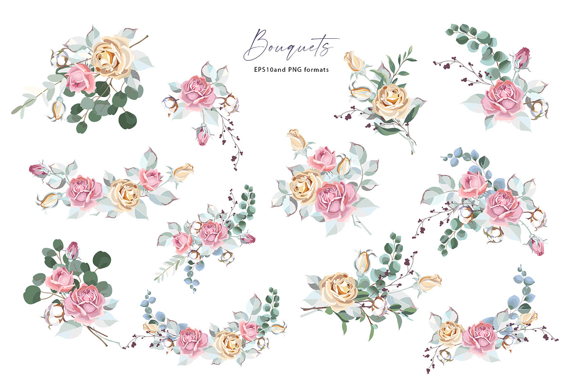 Vector Flower Bundle, a Decorative Illustration by Vasmila (Photo 15 of 20)