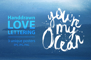 Handdrawn Love Lettering, an Empty State Illustration by chekart