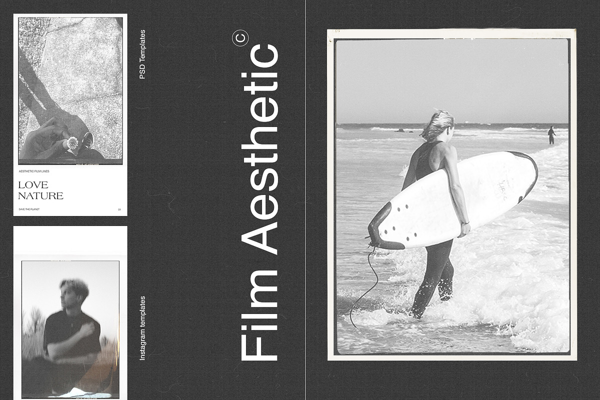 Film Aesthetic Instagram Templates, a Social Media Template by The Muza (Photo 1 of 11)