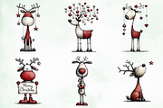 Whimsical Quirky Deer Clipart Bundle, an Illustration by Creative Art (Thumbnail 8 of 12)