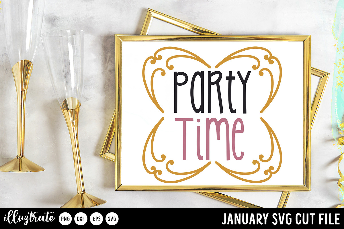 January SVG Cut Files for Cricut, an Illustration by illuztrate (Photo 5 of 12)