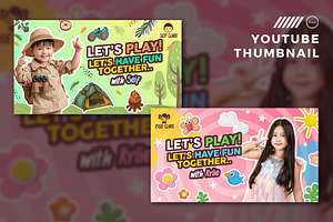 Kids Youtube Thumbnail, a Social Media Template by Aarley Kaiven