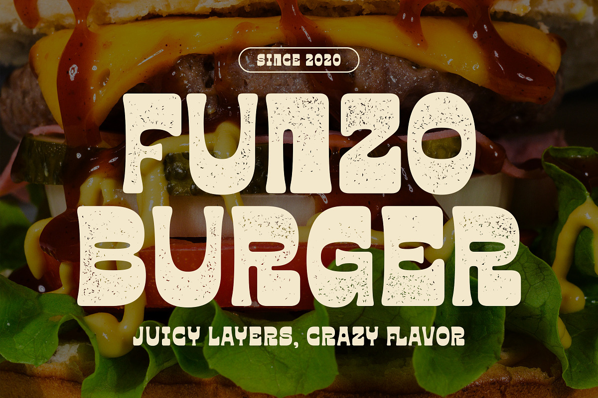 Funzo - Bold Funky Display Sans Font, a Sans Serif Font by Sekyra Lab (Photo 6 of 11)