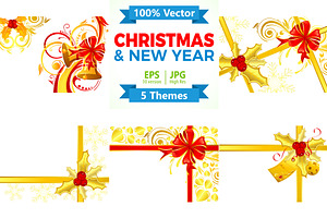 Christmas and New Year Backgrounds, a Decorative Illustration by TAlex