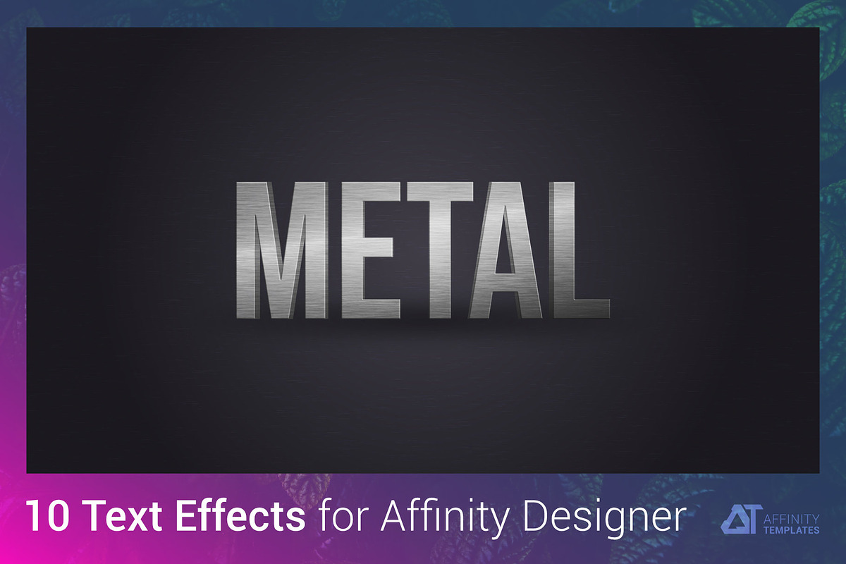 Metal Text Effect Affinity Designer, a Layer Style Add-On by Affinity Templates (Photo 1 of 6)