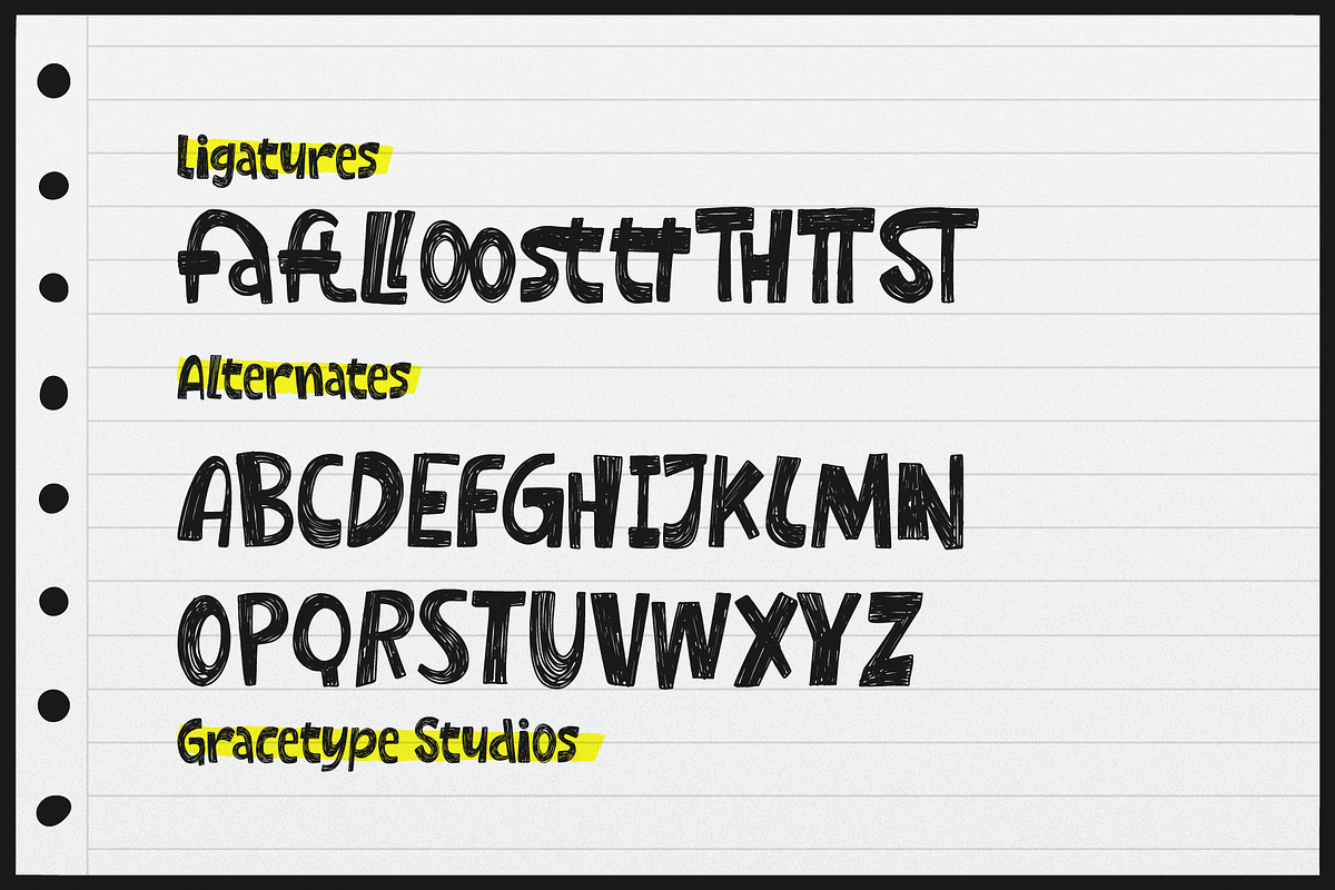 Hatchback Casual Hand Drawn Playful, a Handwritten Font by gracetype_studio (Photo 12 of 12)