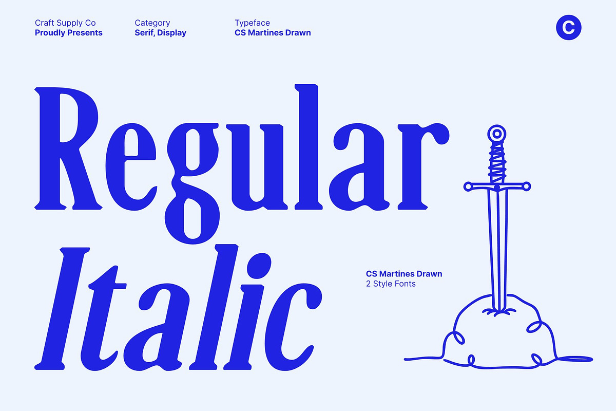CS Martines Drawn, a Serif Font by Craft Supply Co. (Photo 2 of 8)