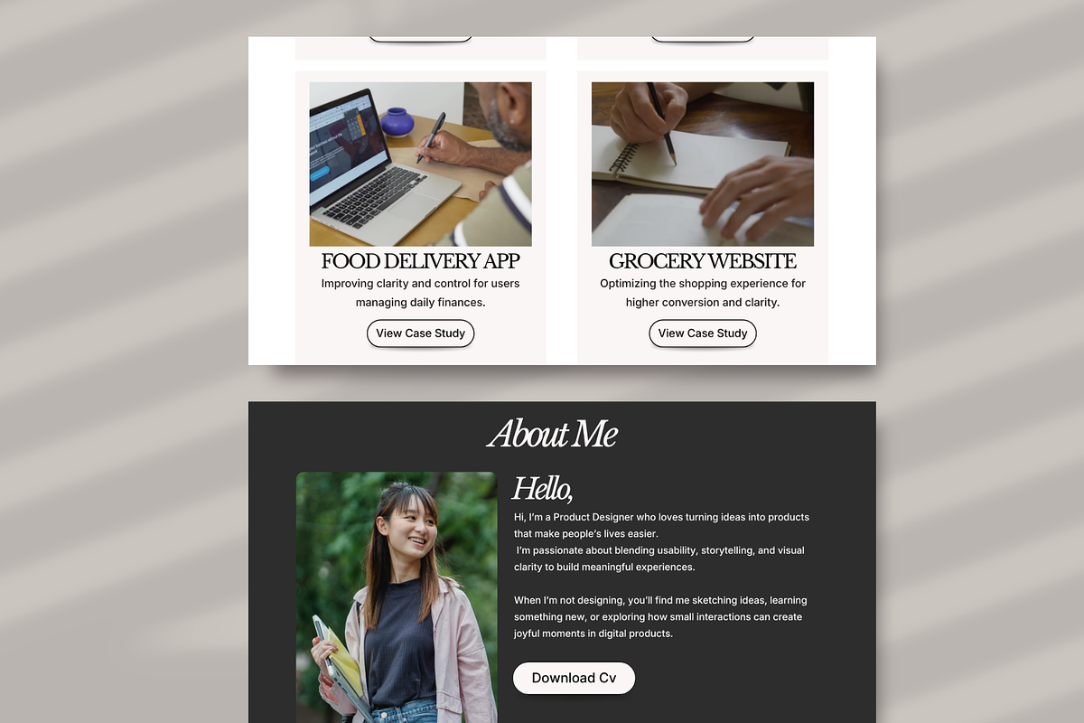 Simple UX Designer Website Portfolio, a Websites & App Template by Elegant_Studio44 (Photo 4 of 5)