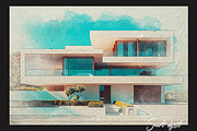 Aquarelle Sketch Photoshop Template, an Action Add-On by 3d_model_tifotizi (Thumbnail 5 of 5)