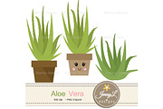 Aloe Vera Digital Papers and Clipart, a Pattern Graphic by JennyL Designs (Thumbnail 3 of 8)