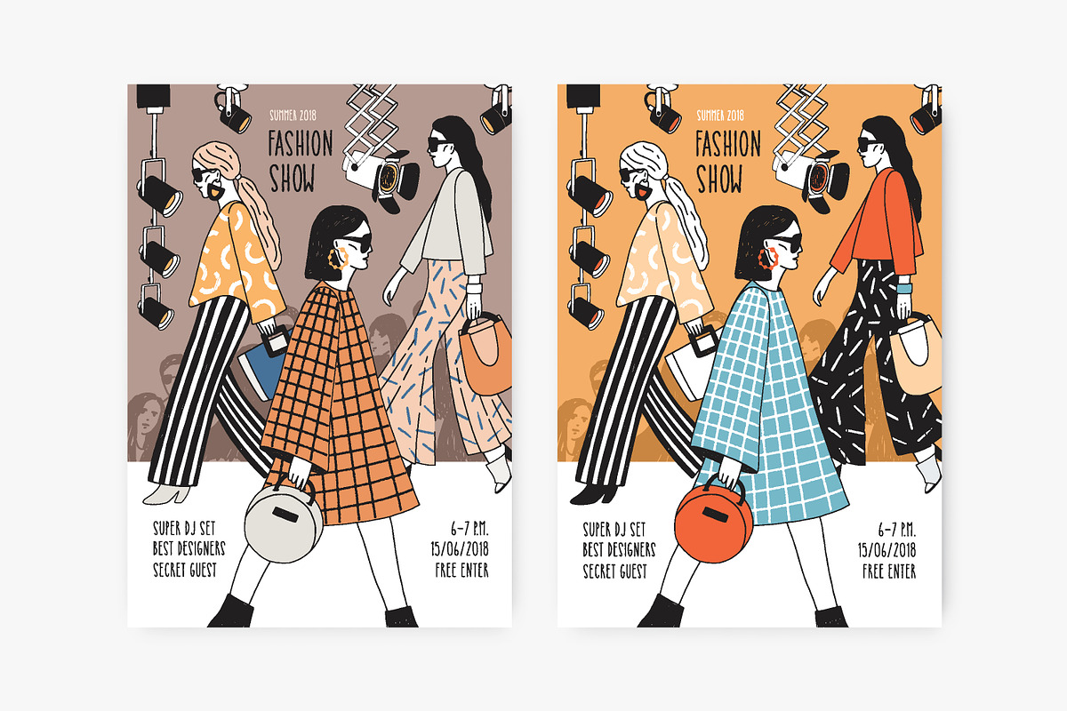 Fashion show banners and posters, a Decorative Illustration by Good Studio (Photo 3 of 11)
