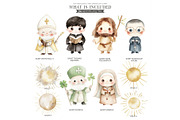 Watercolor Saints Clipart, an Illustration by CharmClipart (Thumbnail 5 of 7)