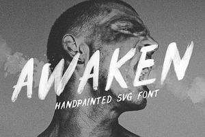 Handrawn Brush SVG Awaken Font