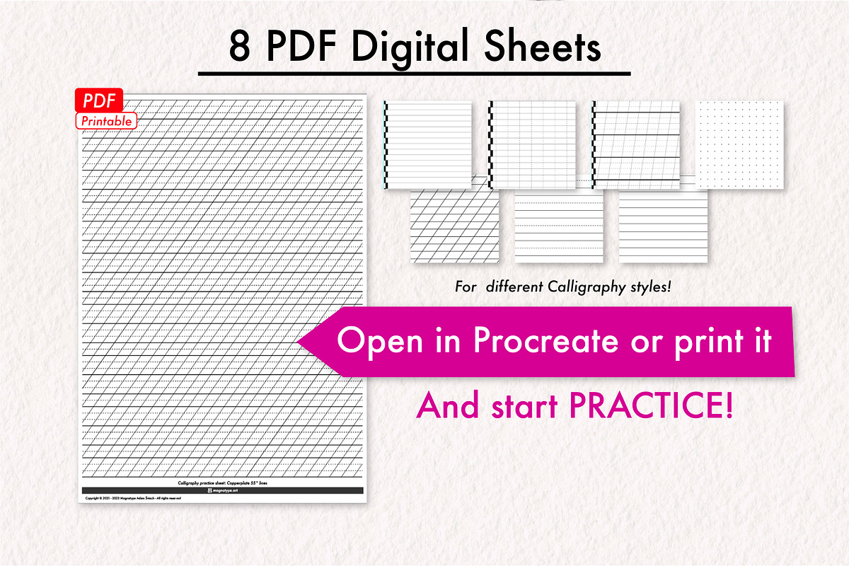 Calligraphy Practice Toolkit, a Brush Add-On by Magnatype (Photo 7 of 8)