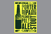Beer Types grunge vector poster set., a Food Illustration by PoPaShop (Thumbnail 10 of 11)