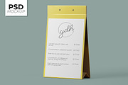 Table Tent Menu Mockup, a Product Mockup by McLittle Stock (Thumbnail 1 of 2)