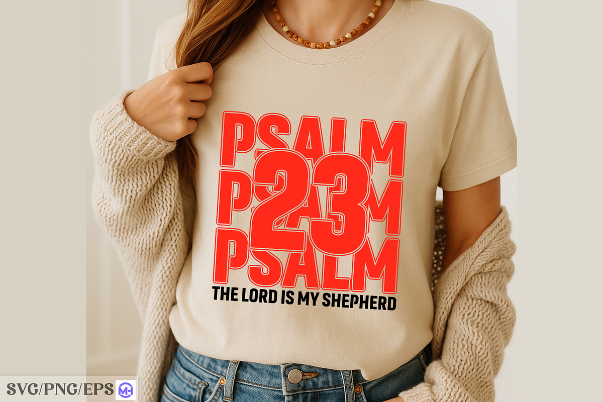 Christian PSALM 23 Varsity SVG Desig, a Graphic by mh_arif (Photo 2 of 5)