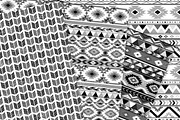 Black and White Aztec Digital Paper, a Pattern Graphic by Avenie Digital (Thumbnail 2 of 4)