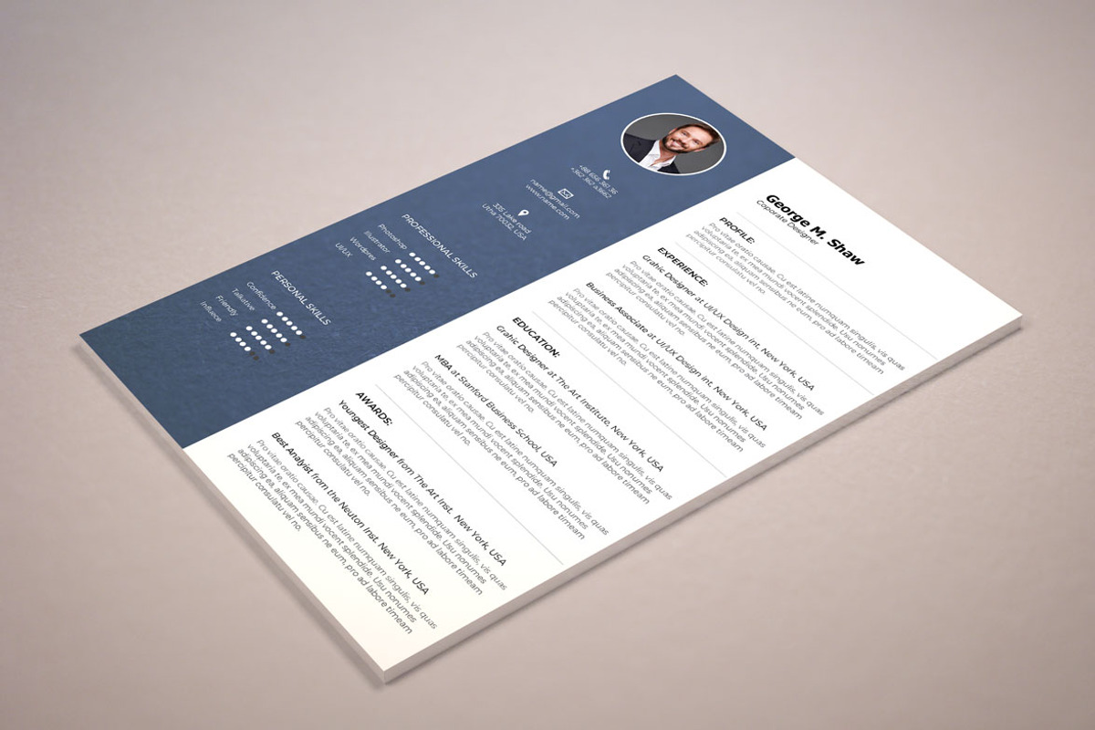 Resume Template Word, a Resume Template by graphicbox (Photo 3 of 4)