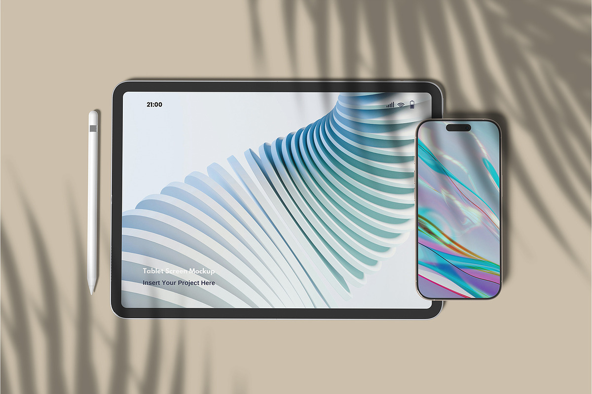 Tablet & Phone Mockup, a Device Mockup by lamorastudio (Photo 3 of 8)