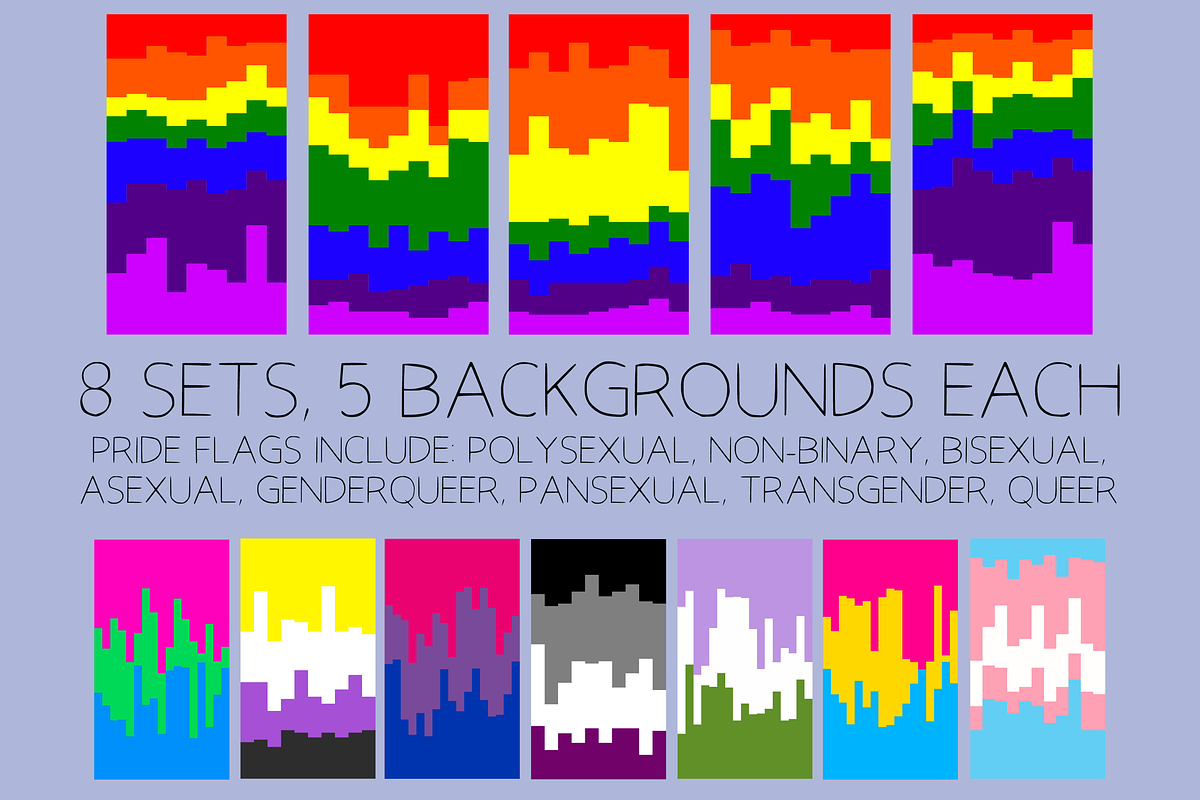 40 Layered Pride Flag Backgrounds, a Background Graphic by wodnerwoman (Photo 3 of 6)