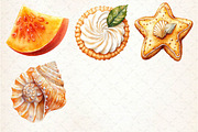 Watercolor Summer Cookies Clipart, an Illustration by Dream Creation (Thumbnail 4 of 4)