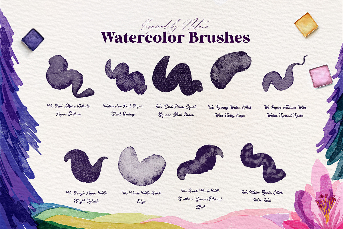 Super Natural Watercolour Brushes, a Brush Add-On by ArtstudioByKhushbu (Photo 4 of 12)