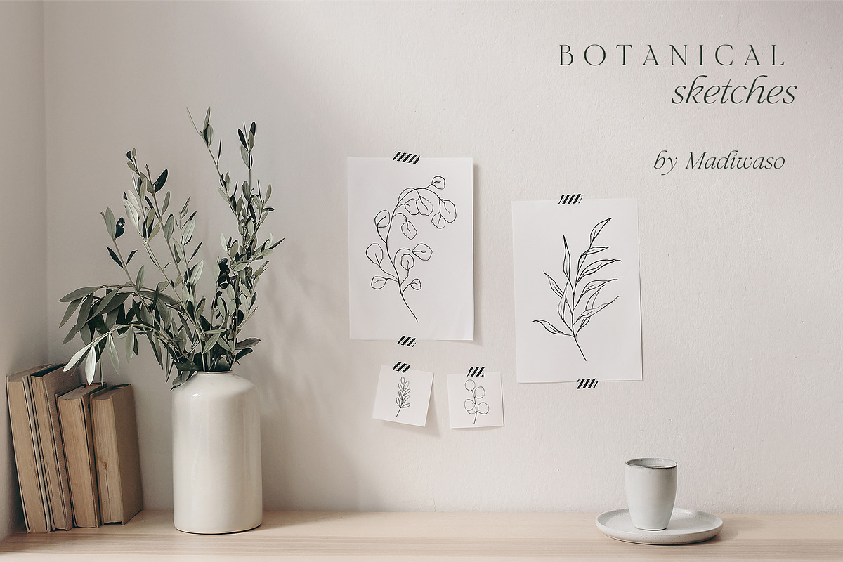 Minimalist floral botanical line art, a Decorative Illustration by Madiwaso (Photo 7 of 9)
