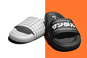 Slide Sandals Mockup, a Hat Mockup by graphicsauce (Thumbnail 4 of 4)