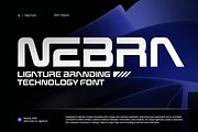 Nebra - Branding Technology Font, a Sans Serif Font by TokoPress (Thumbnail 1 of 12)