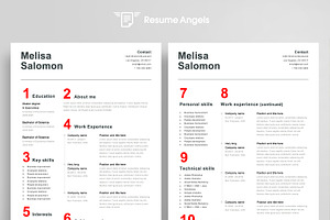 Resume Template 4 Page Swiss