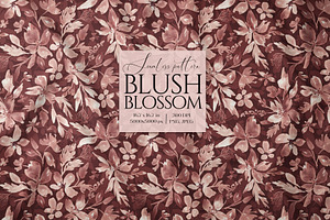 Blush Blossom Watercolor Flora Print