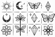 Mystical Crystal & Floral Icons Set, an Illustration by jahid234 (Thumbnail 5 of 7)