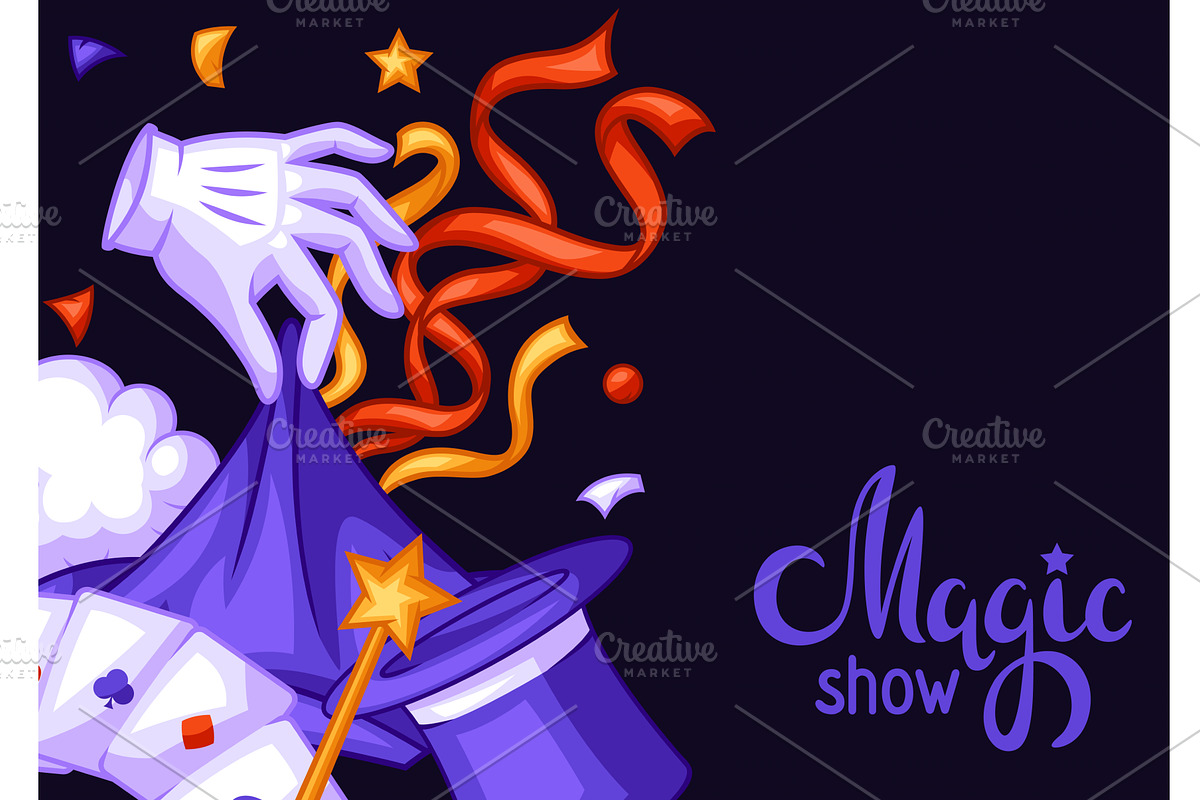 Magician background with magic items, an Illustration by incomible ...