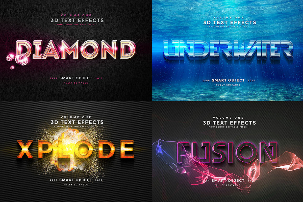 150 3D Text Effects for Photoshop, a Brushes & More by Graphicdome (Photo 28 of 71)
