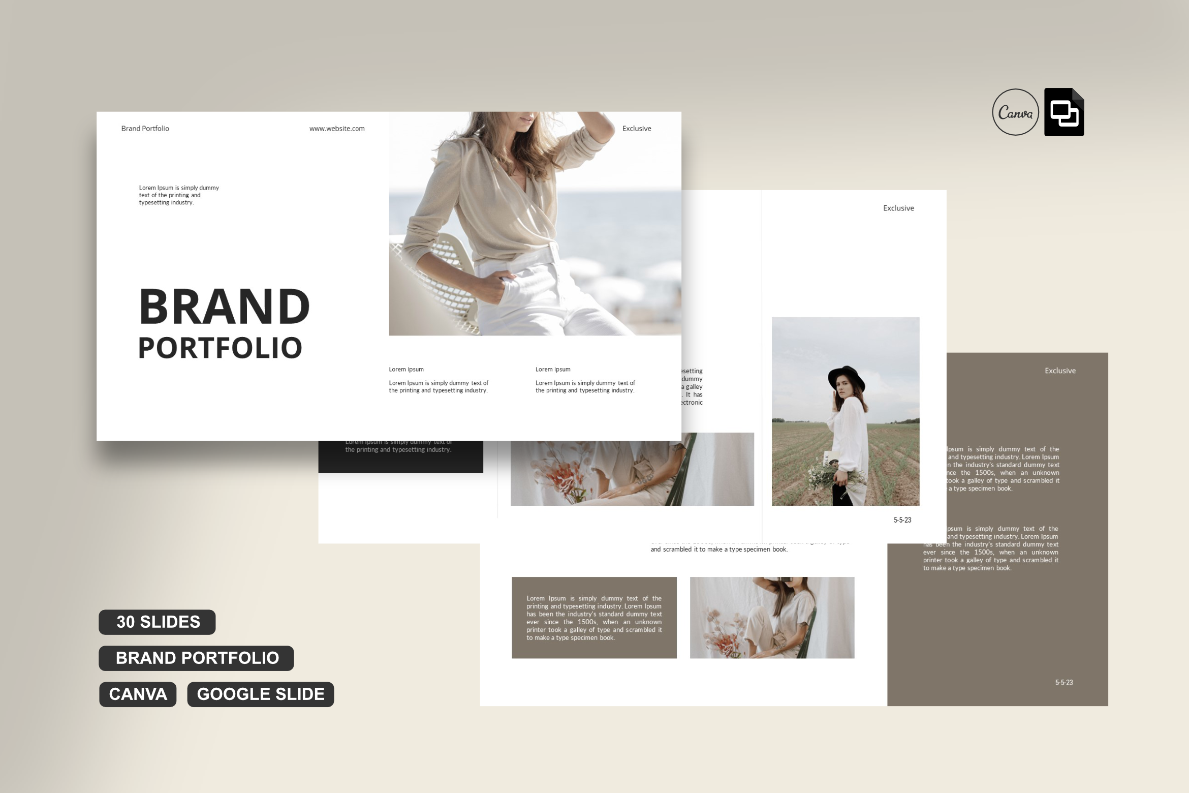 Brand Portfolio Canva Google Slide, a Presentation Template by ...