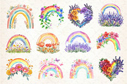 Floral Spring Rainbow Clipart, an Illustration by Dream Creation (Thumbnail 3 of 4)