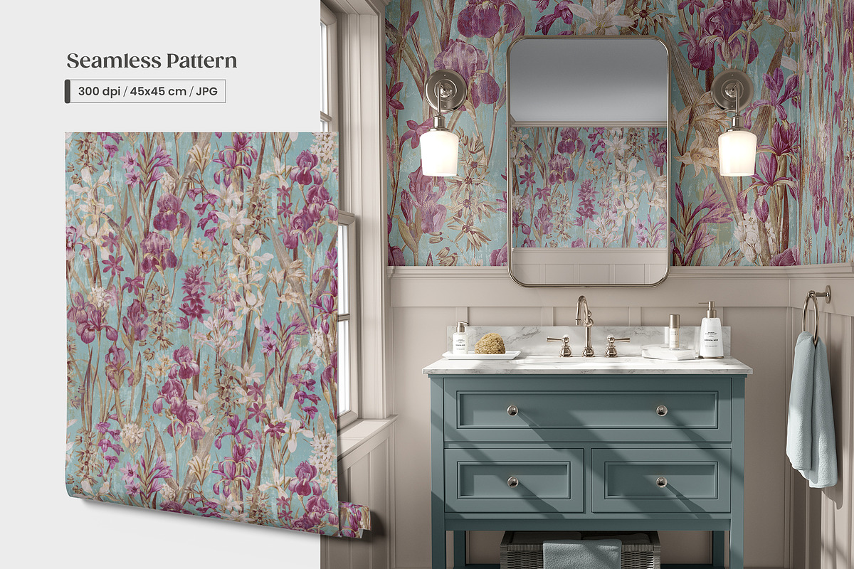 Shabby Flowers, a Wallpaper Graphic by Yello_illustration (Photo 5 of 11)