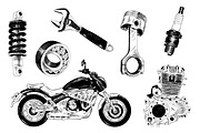 Mechanic hand drawn sketches, an Object Graphic by Akimo Mia (Thumbnail 2 of 4)