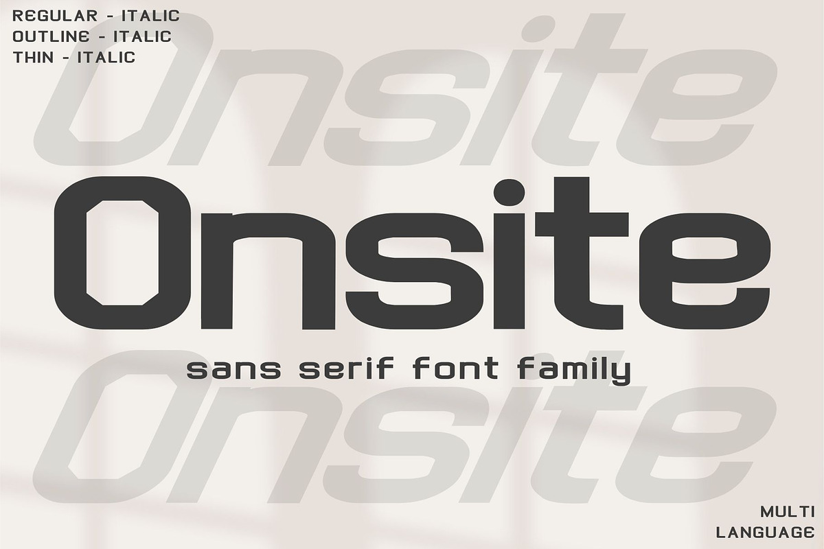 Onsite, a Sans Serif Font by Letterafa Studio (Photo 1 of 7)