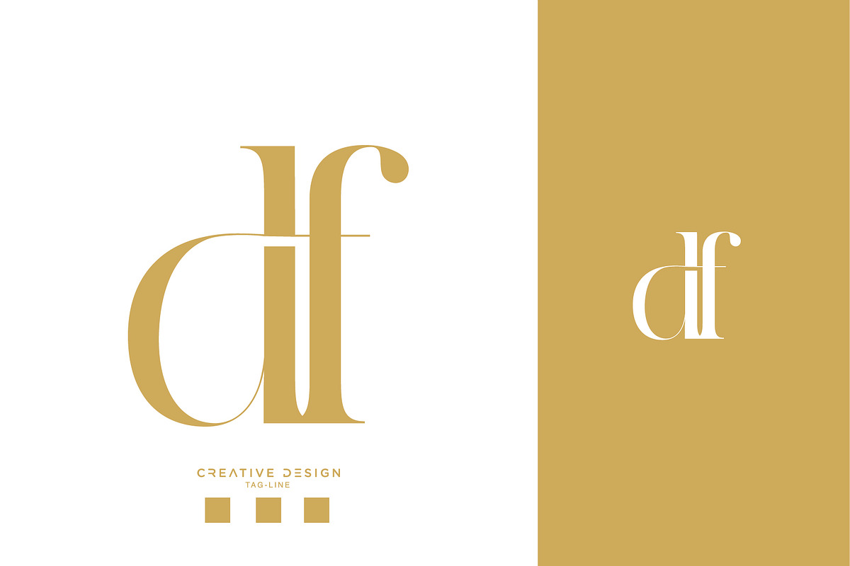 DF or FD logo monogram, a Branding & Logo Template by design_proleague