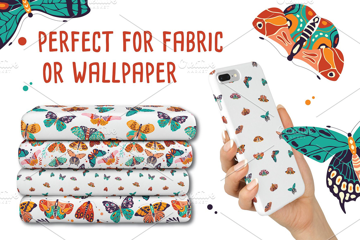 Spring Butterflies and Moths, a Pattern Graphic by Blue Lela Design (Photo 7 of 8)