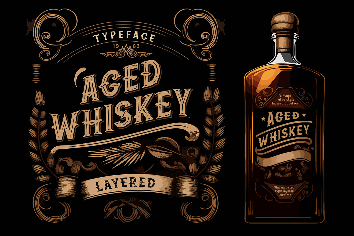 Aged whiskey typeface, a Handwritten Font by Fractal fonts & graphics (Photo 1 of 21)