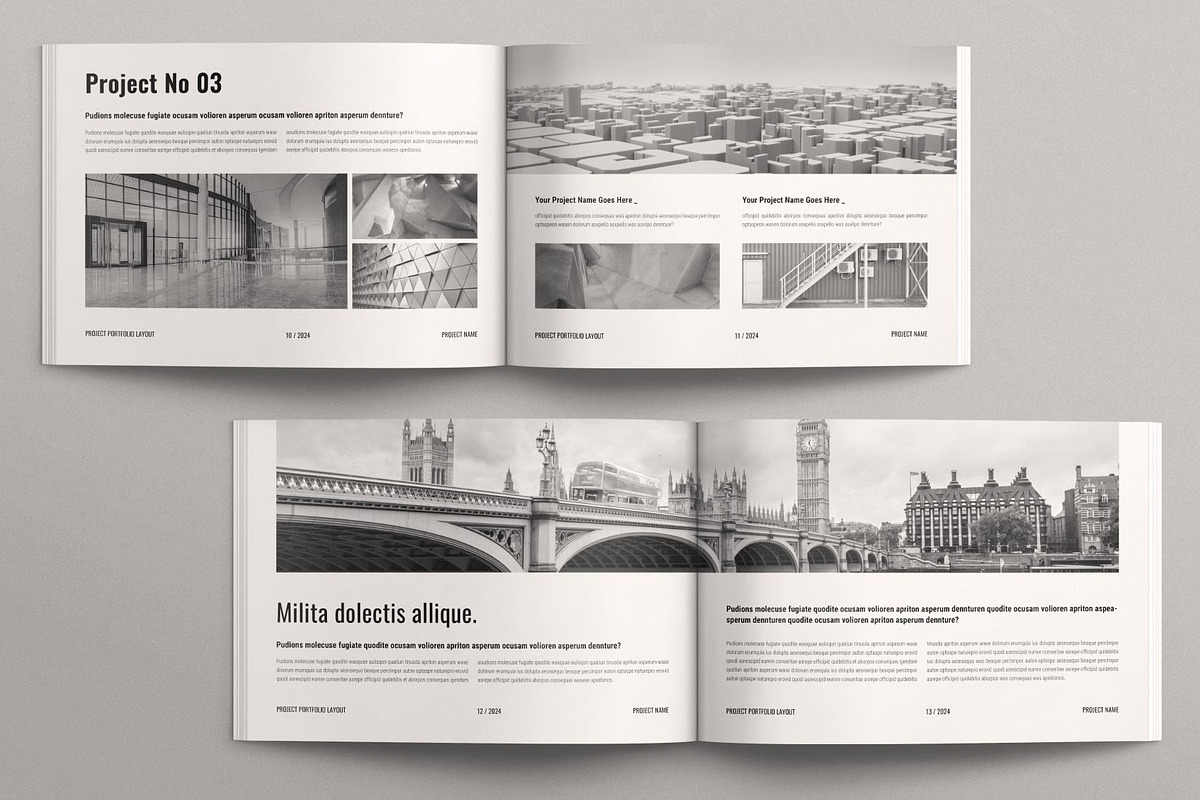 Project Portfolio Template Landscape, a Brochure Template by TemplatesForest (Photo 6 of 9)