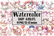 Baby Axolotl, an Illustration by Design Market (Thumbnail 1 of 3)